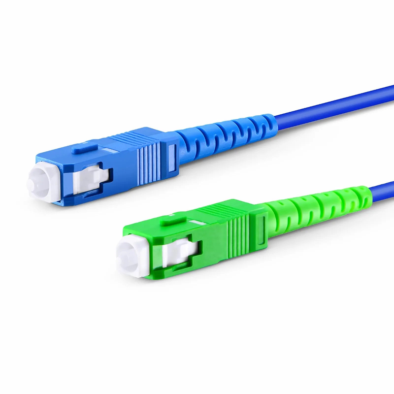 FyberOptix 2m (7ft) Armored Fiber Patch Cable, 1 Fiber, SC UPC Simplex to SC APC Simplex, Single Mode (OS2), Riser (OFCR), 3.0mm, Blue