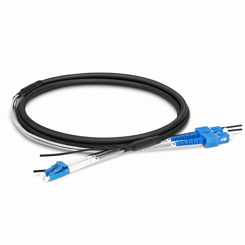 FyberOptix 20m (66ft) LC UPC to SC UPC Duplex OS2 Single Mode 7.0mm LSZH FTTA Outdoor Fiber Patch Cable for Base Station