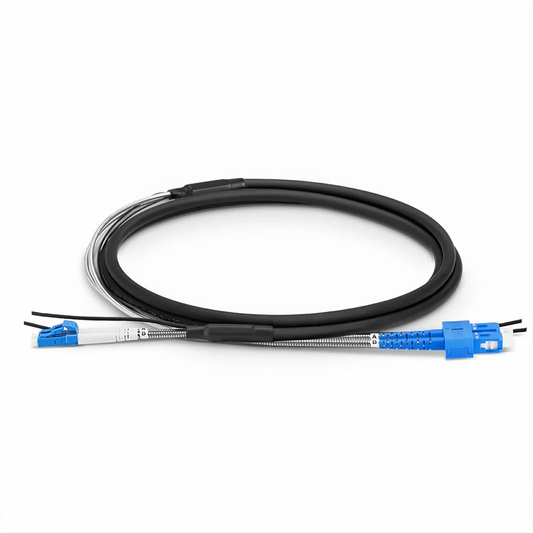 FyberOptix 10m (33ft) LC UPC to SC UPC Duplex OS2 Single Mode 7.0mm LSZH FTTA Outdoor Fiber Patch Cable for Base Station