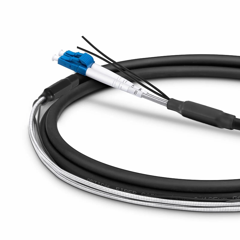 FyberOptix 10m (33ft) LC UPC to SC UPC Duplex OS2 Single Mode 7.0mm LSZH FTTA Outdoor Fiber Patch Cable for Base Station