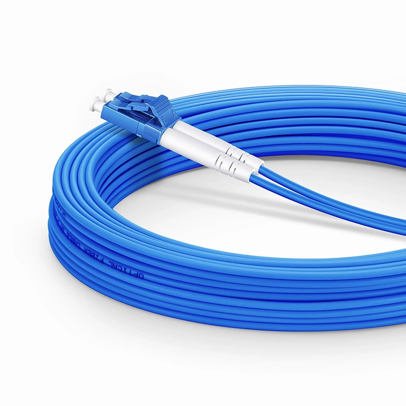 FyberOptix 10m (33ft) Armored Fiber Patch Cable, 2 Fibers, LC UPC Duplex to SC UPC Duplex, Single Mode (OS2), LSZH, 3.0mm, Blue
