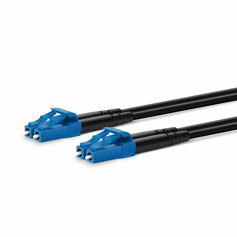 FyberOptix 10m (33ft) Industrial Armored Fiber Patch Cable, LC UPC to LC UPC, Duplex, 2 Fibers, Single Mode (OS2), TPU