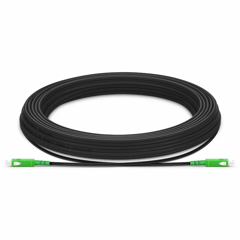 FyberOptix 10m (33ft) Industrial Armored Fiber Patch Cable, SC APC to SC APC, Simplex, 1 Fiber, Single Mode (OS2), TPU