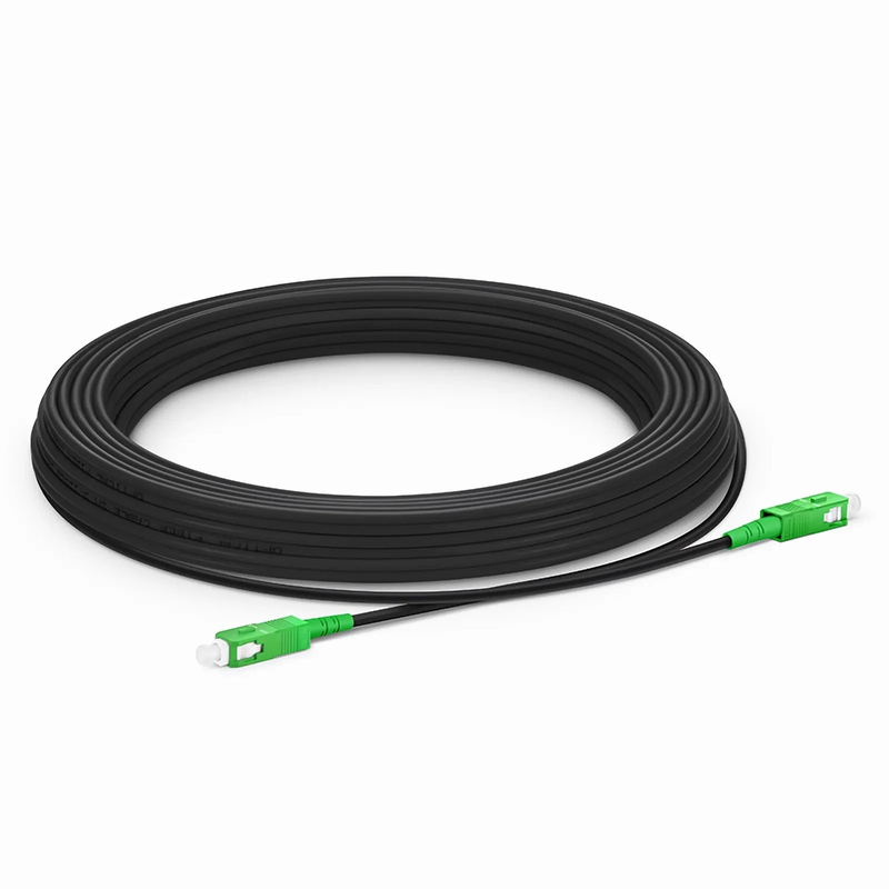 FyberOptix 10m (33ft) Industrial Armored Fiber Patch Cable, SC APC to SC APC, Simplex, 1 Fiber, Single Mode (OS2), TPU