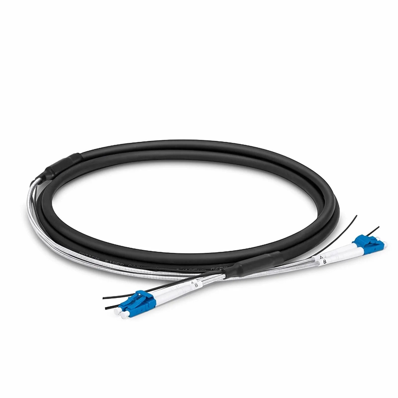 FyberOptix 30m (98ft) LC UPC to LC UPC Duplex OS2 Single Mode 7.0mm LSZH FTTA Outdoor Fiber Patch Cable for Base Station