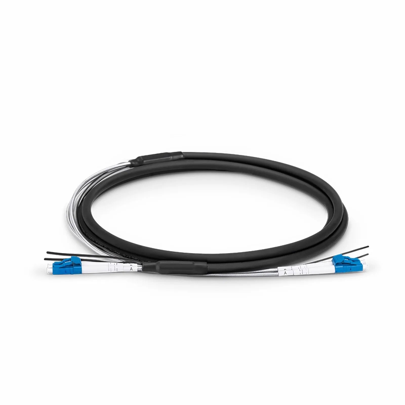 FyberOptix 3m (10ft) LC UPC to LC UPC Duplex OS2 Single Mode 7.0mm LSZH FTTA Outdoor Fiber Patch Cable for Base Station