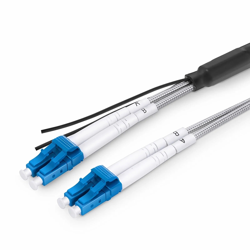 FyberOptix 50m (164ft) LC UPC to LC UPC Duplex OS2 Single Mode 7.0mm LSZH FTTA Outdoor Fiber Patch Cable for Base Station