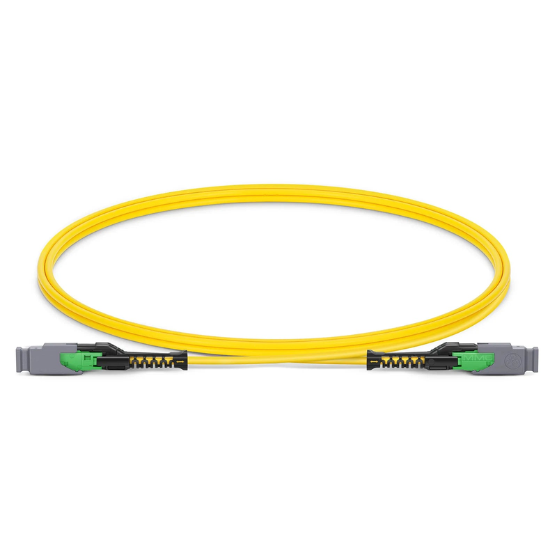 FyberOptix 1m (3ft) MMC Jumper, MMC-16 APC (Female) to MMC-16 APC (Female), 16 Fibers, Single Mode (OS2), Plenum (OFNP), 0.35dB Max, Jumper Polarity, Yellow