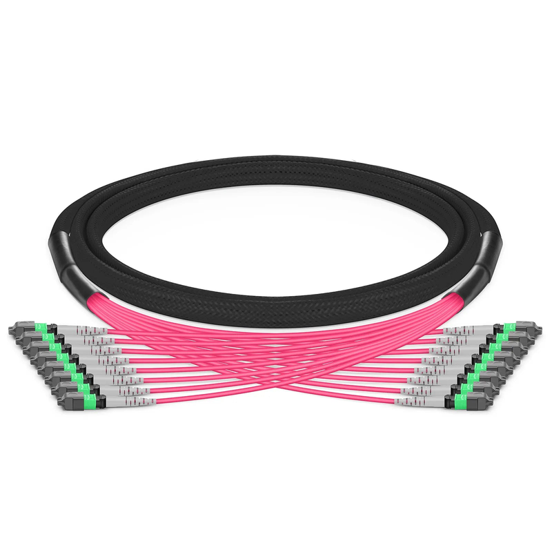 FyberOptix NVIDIA/Mellanox InfiniBand & Ethernet Compatible Customized MTPÂ®-8 Jumper, MTPÂ®-8 APC (Female) to MTPÂ®-8 APC (Female), 64-256 Fibers, Multimode (OM4), 0.35dB Max, Type B