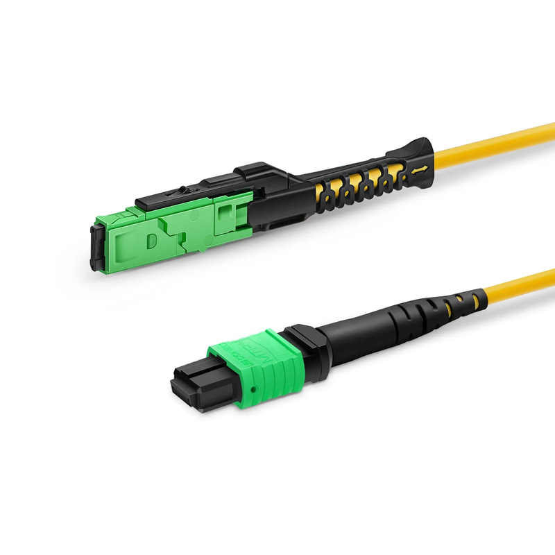 FyberOptix 3m (10ft) MMC Jumper, MMC-16 APC (Female) to MTPÂ®-16 APC (Female), 16 Fibers, Single Mode (OS2), Plenum (OFNP), 0.35dB Max, Jumper Polarity, Yellow