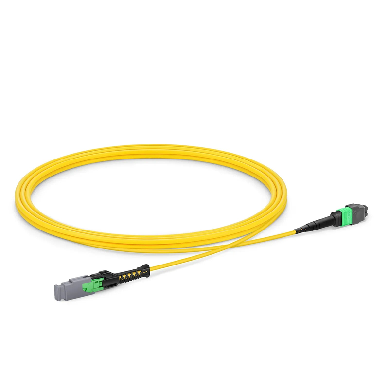 FyberOptix 2m (7ft) MMC Jumper, MMC-16 APC (Female) to MTPÂ®-16 APC (Female), 16 Fibers, Single Mode (OS2), Plenum (OFNP), 0.35dB Max, Jumper Polarity, Yellow