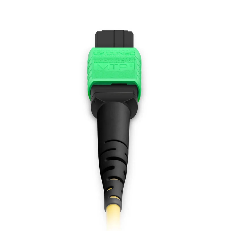 FyberOptix 1m (3ft) MTPÂ® Breakout Cable, MTPÂ®-16 APC (Female) to 2 x MTPÂ®-8 APC (Female), 16 Fibers, Single Mode (OS2), Plenum (OFNP), 0.35dB Max, Crossover, Yellow