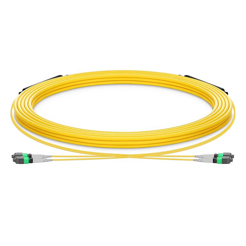 FyberOptix 30m (98ft) MTPÂ® Trunk Cable, MTPÂ®-8 APC (Male) to MTPÂ®-8 APC (Male), 16 Fibers, Single Mode (OS2), Plenum (OFNP), 0.35dB Max, Type B, Double Jacket, Yellow