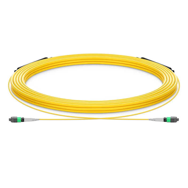 FyberOptix 30m (98ft) MTPÂ® Trunk Cable, MTPÂ®-8 APC (Male) to MTPÂ®-8 APC (Male), 8 Fibers, Single Mode (OS2), Plenum (OFNP), 0.35dB Max, Type B, Double Jacket, Yellow