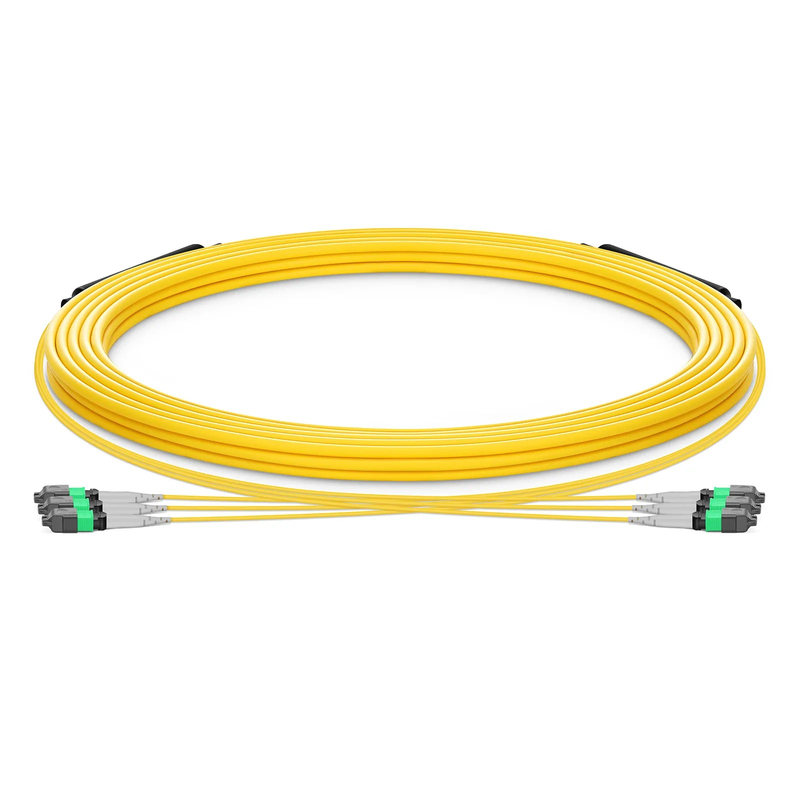 FyberOptix 30m (98ft) MTPÂ® Trunk Cable, MTPÂ®-8 APC (Male) to MTPÂ®-8 APC (Male), 24 Fibers, Single Mode (OS2), Plenum (OFNP), 0.35dB Max, Type B, Double Jacket, Yellow