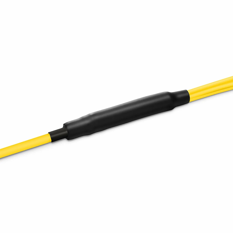 FyberOptix 30m (98ft) MTPÂ® Hybrid Trunk Cable, MTPÂ®-8 APC (Male) to 4 LC UPC Duplex Uniboot, 8 Fibers, Single Mode (OS2), Plenum (OFNP), 0.35dB Max, Type B, Double Jacket, Yellow