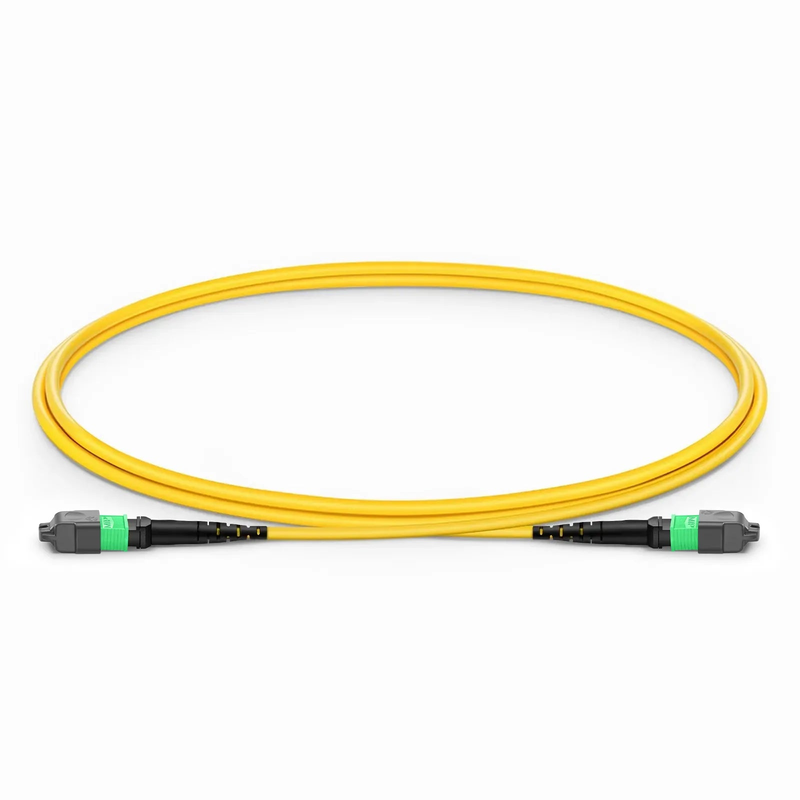 FyberOptix 1m (3ft) MTPÂ® Jumper, MTPÂ®-16 APC (Female) to MTPÂ®-16 APC (Female), 16 Fibers, Single Mode (OS2), Dual Rated (OFNR/LSZH), 0.35dB Max, Crossover, Yellow