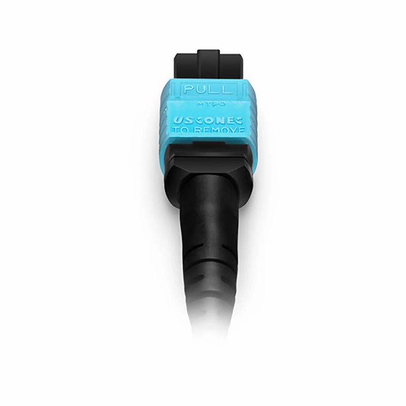 FyberOptix 10m (33ft) MTPÂ® Jumper, MTPÂ®-12 UPC (Female) to MTPÂ®-12 UPC (Female), 12 Fibers, Multimode (OM3), Plenum (OFNP), 0.35dB Max, Type A, Aqua