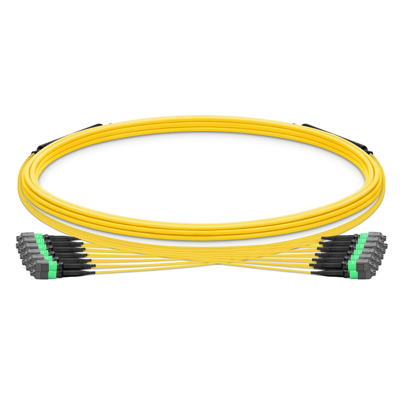 FyberOptix 5m (16ft) MTPÂ® Trunk Cable, MTPÂ®-12 APC (Female) to MTPÂ®-12 APC (Female), 144 Fibers, Single Mode (OS2), Plenum (OFNP), 0.35dB Max, Type B, Double Jacket, Yellow