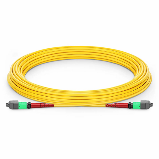 FyberOptix 10m (33ft) MTPÂ® Jumper, MTPÂ®-24 APC (Female) to MTPÂ®-24 APC (Female), 24 Fibers, Single Mode (OS2), Plenum (OFNP), 0.35dB Max, Type A, Yellow