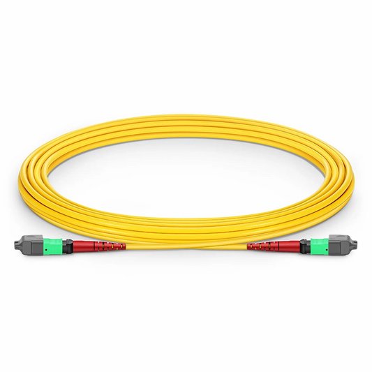 FyberOptix 5m (16ft) MTPÂ® Jumper, MTPÂ®-24 APC (Female) to MTPÂ®-24 APC (Female), 24 Fibers, Single Mode (OS2), Plenum (OFNP), 0.35dB Max, Type A, Yellow