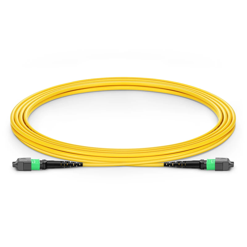 FyberOptix 3m (10ft) MTPÂ® Jumper, MTPÂ®-12 APC (Female) to MTPÂ®-12 APC (Female), 12 Fibers, Single Mode (OS2), Plenum (OFNP), 0.35dB Max, Type A, Yellow