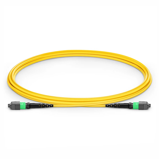 FyberOptix 2m (7ft) MTPÂ® Jumper, MTPÂ®-12 APC (Female) to MTPÂ®-12 APC (Female), 12 Fibers, Single Mode (OS2), Plenum (OFNP), 0.35dB Max, Type B, Yellow