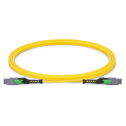 FyberOptix 2m (7ft) MMC Jumper, MMC-16 APC (Female) to MMC-16 APC (Female), 16 Fibers, Single Mode (OS2), Plenum (OFNP), 0.35dB Max, Jumper Polarity, Yellow