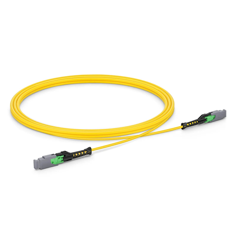 FyberOptix 2m (7ft) MMC Jumper, MMC-16 APC (Female) to MMC-16 APC (Female), 16 Fibers, Single Mode (OS2), Plenum (OFNP), 0.35dB Max, Jumper Polarity, Yellow