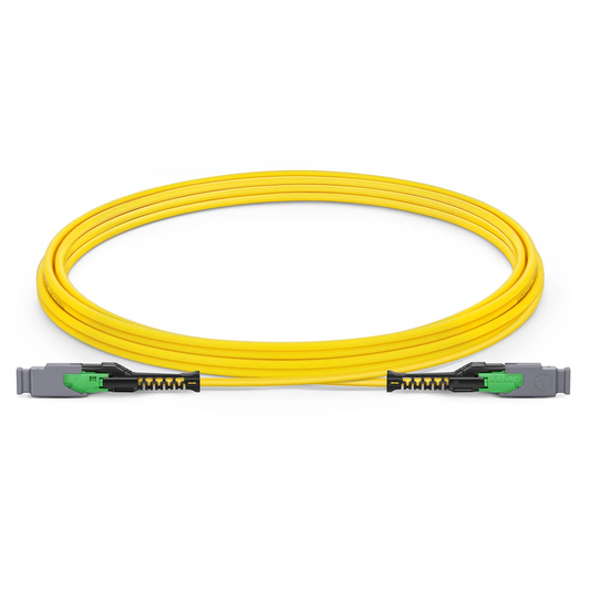 FyberOptix 3m (10ft) MMC Jumper, MMC-16 APC (Female) to MMC-16 APC (Female), 16 Fibers, Single Mode (OS2), Plenum (OFNP), 0.35dB Max, Jumper Polarity, Yellow
