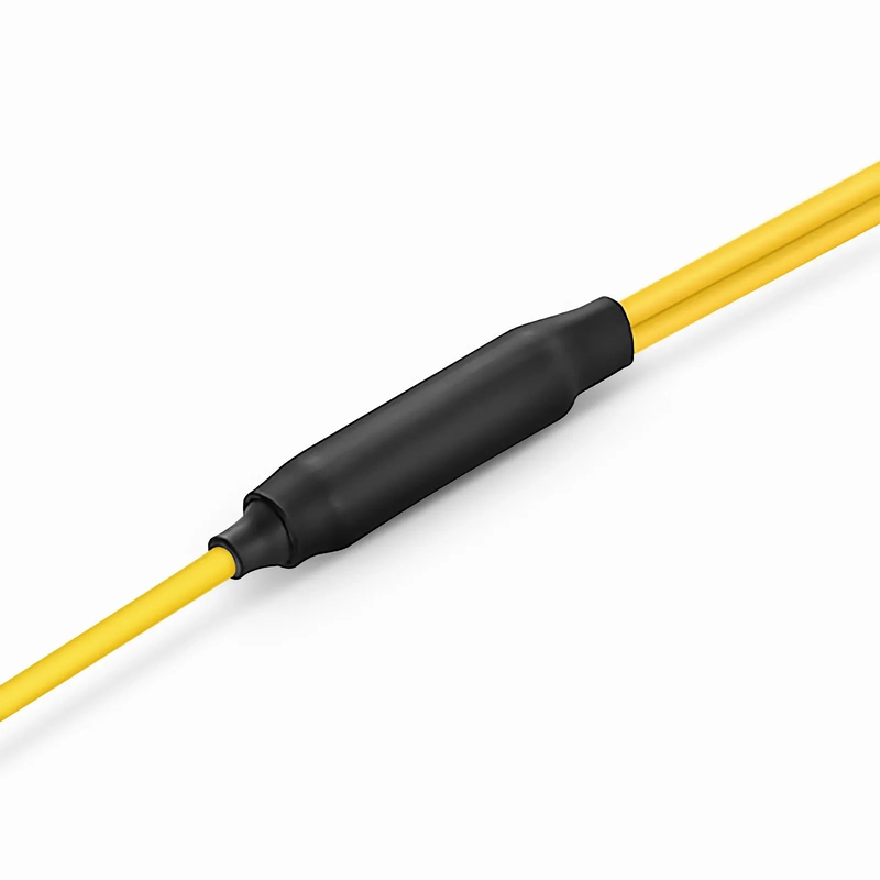 FyberOptix 2m (7ft) MTPÂ® Breakout Cable, MTPÂ®-24 APC (Female) to 2 x MTPÂ®-12 APC (Female), 24 Fibers, Single Mode (OS2), Plenum (OFNP), 0.35dB Max, Type A, Yellow