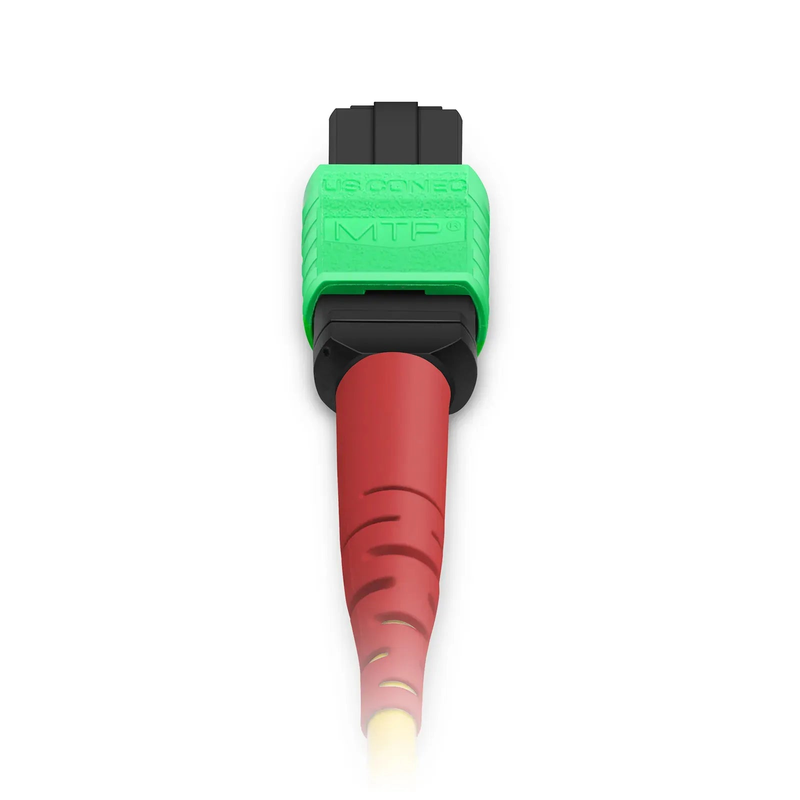 FyberOptix 2m (7ft) MTPÂ® Breakout Cable, MTPÂ®-24 APC (Female) to 2 x MTPÂ®-12 APC (Female), 24 Fibers, Single Mode (OS2), Plenum (OFNP), 0.35dB Max, Type A, Yellow