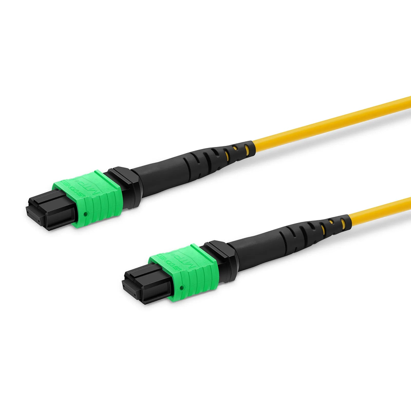 FyberOptix 2m (7ft) MTPÂ® Jumper, MTPÂ®-16 APC (Female) to MTPÂ®-16 APC (Female), 16 Fibers, Single Mode (OS2), Plenum (OFNP), 0.35dB Max, Crossover, Yellow