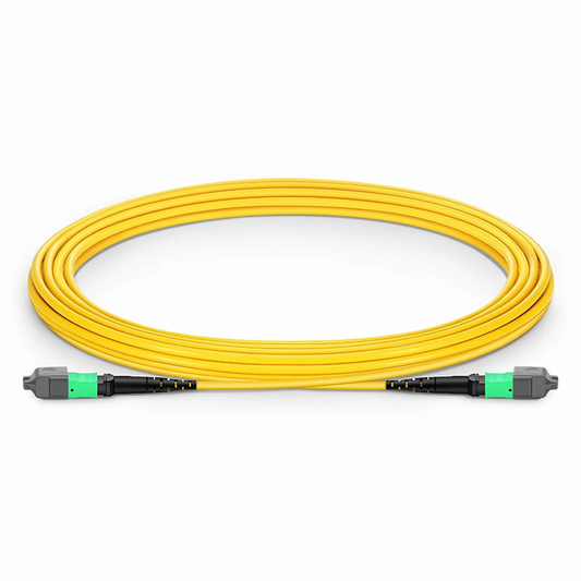 FyberOptix 5m (16ft) MTPÂ® Jumper, MTPÂ®-16 APC (Female) to MTPÂ®-16 APC (Female), 16 Fibers, Multimode (OM4), Plenum (OFNP), 0.35dB Max, Crossover, Magenta