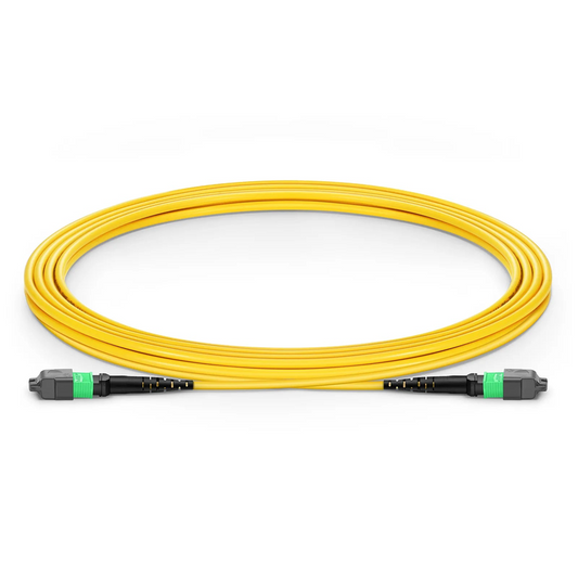 FyberOptix NVIDIA/Mellanox MFP7E30-N003 Compatible 3m (10ft) MTPÂ® Jumper, MTPÂ®-12 APC (Female) to MTPÂ®-12 APC (Female), 8 Fibers, Single Mode (OS2), Dual Rated (OFNR/LSZH), 0.35dB Max, Crossover, Yellow