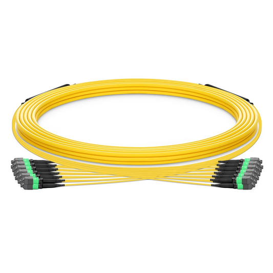 FyberOptix 25m (82ft) MTPÂ® Trunk Cable, MTPÂ®-12 APC (Female) to MTPÂ®-12 APC (Female), 144 Fibers, Single Mode (OS2), Plenum (OFNP), 0.35dB Max, Type B, Double Jacket, Yellow