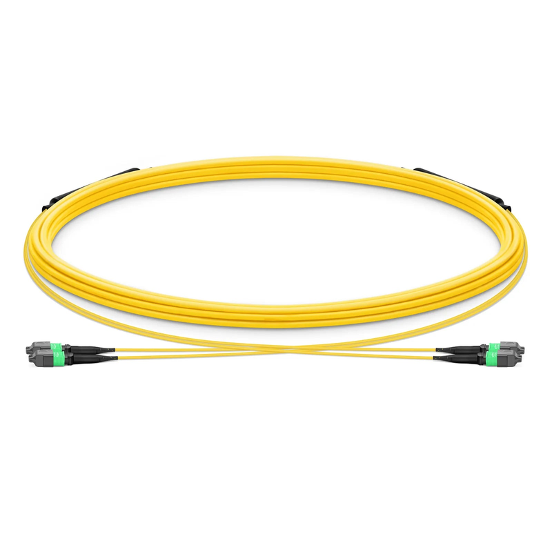 FyberOptix 5m (16ft) MTPÂ® Trunk Cable, MTPÂ®-12 APC (Female) to MTPÂ®-12 APC (Female), 24 Fibers, Single Mode (OS2), Plenum (OFNP), 0.35dB Max, Type B, Double Jacket, Yellow