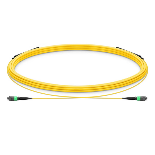 FyberOptix 5m (16ft) MTPÂ® Trunk Cable, MTPÂ®-12 APC (Female) to MTPÂ®-12 APC (Female), 12 Fibers, Single Mode (OS2), Plenum (OFNP), 0.35dB Max, Type B, Double Jacket, Yellow
