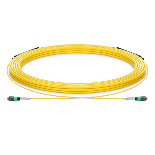 FyberOptix 30m (98ft) MTPÂ® Trunk Cable, MTPÂ®-8 APC (Male) to MTPÂ®-8 APC (Male), 8 Fibers, Single Mode (OS2), Plenum (OFNP), 0.35dB Max, Type B, Double Jacket, Yellow