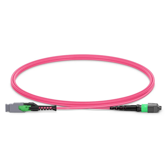 FyberOptix 1m (3ft) MMC Jumper, MMC-16 APC (Female) to MTPÂ®-16 APC (Female), 16 Fibers, Multimode (OM4), Plenum (OFNP), 0.35dB Max, Jumper Polarity, Magenta