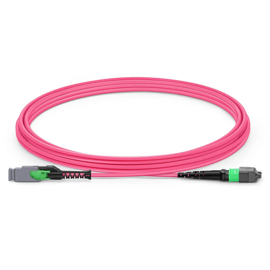 FyberOptix 3m (10ft) MMC Jumper, MMC-16 APC (Female) to MTPÂ®-16 APC (Female), 16 Fibers, Multimode (OM4), Plenum (OFNP), 0.35dB Max, Jumper Polarity, Magenta