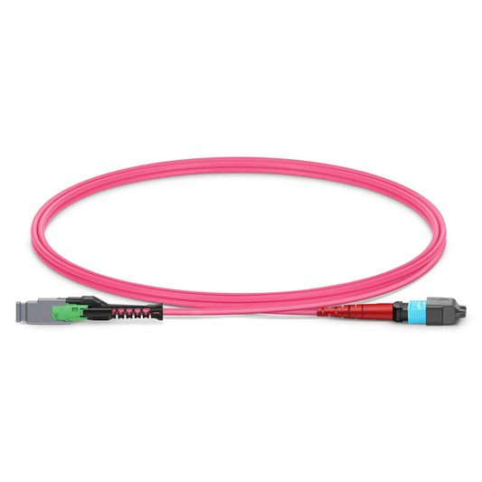 FyberOptix 1m (3ft) MMC Jumper, MMC-24 APC (Female) to MTPÂ®-24 UPC (Female), 24 Fibers, Multimode (OM4), Plenum (OFNP), 0.35dB Max, Jumper Polarity, Magent