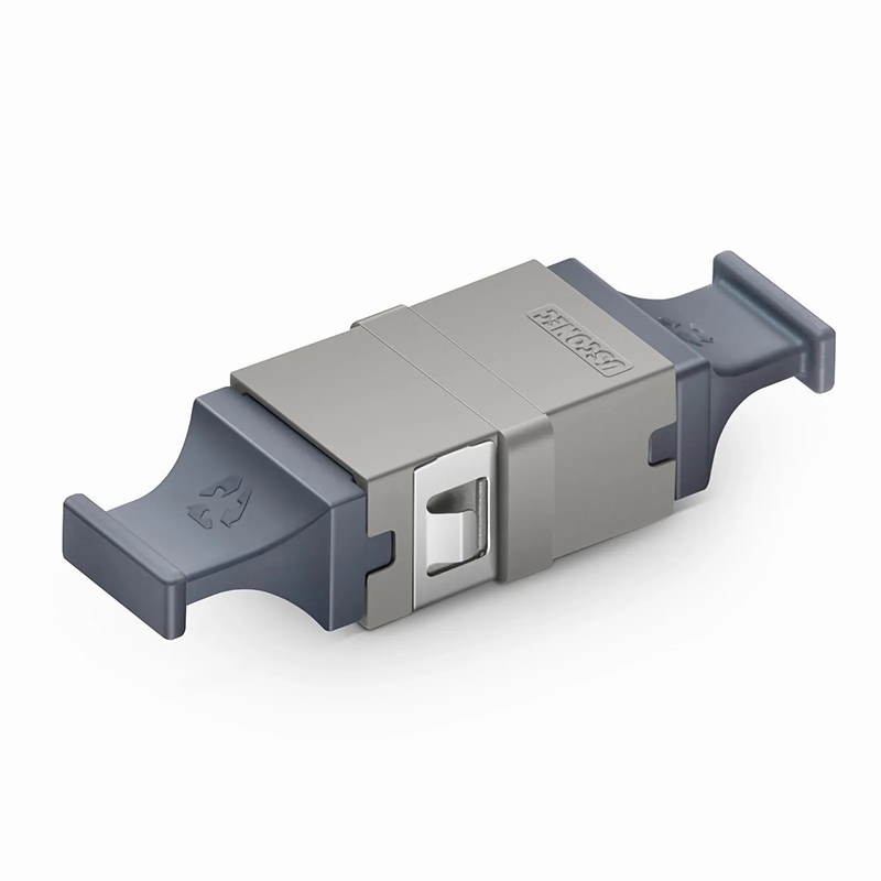 FyberOptix US Conec MTPÂ®/MPO-8/12/24 Grey Fiber Optic Adapter/Coupler without Flange, Key Up to Up