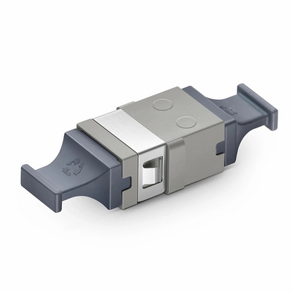 FyberOptix US Conec MTP®/MPO-8/12/24 Grey Fiber Optic Adapter/Coupler without Flange, Key Up to Up