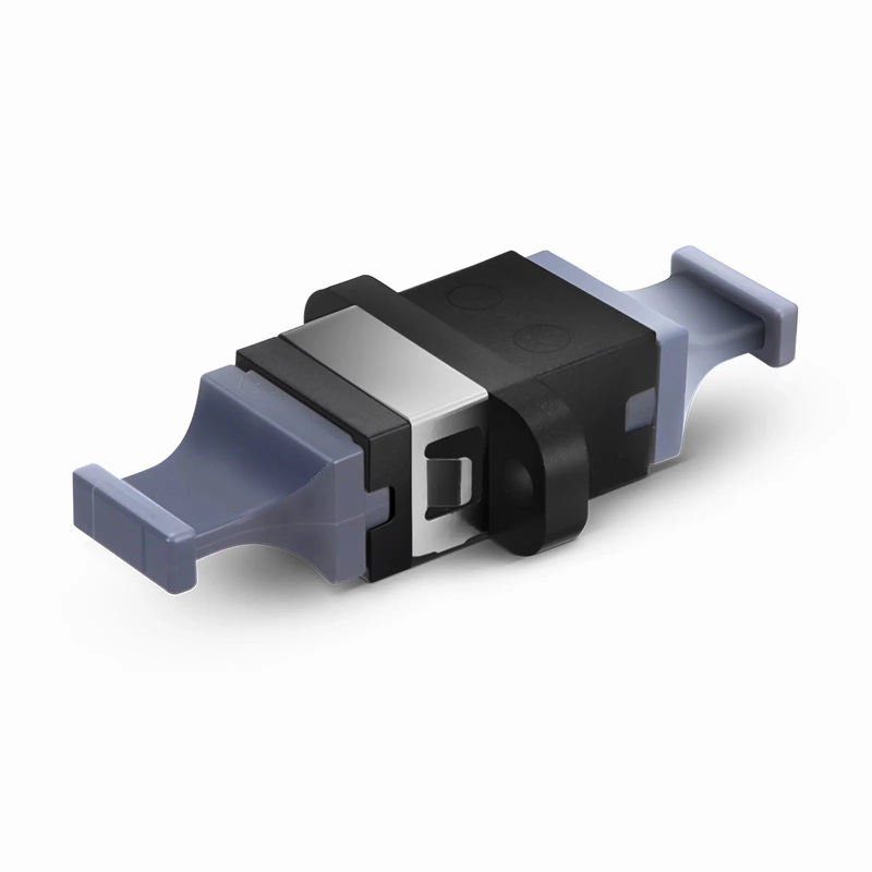 FyberOptix US Conec MTPÂ®/MPO-8/12/24 Black Fiber Optic Adapter/Coupler with Flange, Key Up to Down