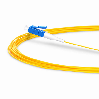 FyberOptix 1m (3ft) Fiber Pigtail, LC UPC to Unterminated, Simplex, OS2 Single Mode, PVC (Unrated), 0.9mm, Yellow
