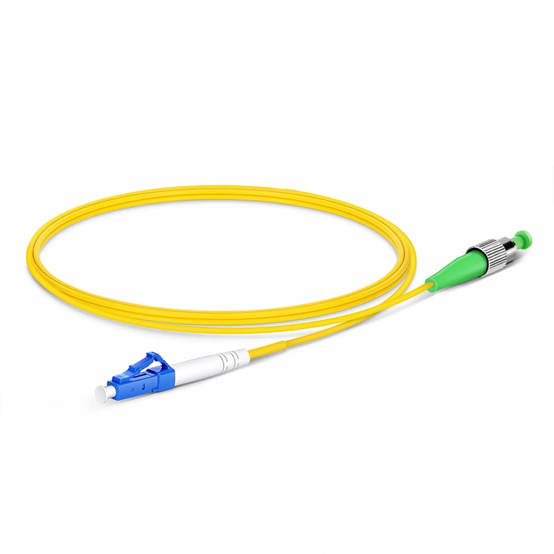 FyberOptix 1m (3ft) Fiber Patch Cable, 1 Fiber, LC UPC Simplex to FC APC Simplex, Single Mode (OS2), Riser (OFNR), 2.0mm, Tight-Buffered, Yellow