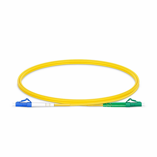 FyberOptix 1m (3ft) Fiber Patch Cable, 1 Fiber, LC UPC Simplex to LC APC Simplex, Single Mode (OS2), Riser (OFNR), 2.0mm, Tight-Buffered, Yellow