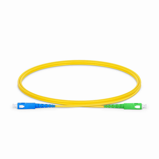 FyberOptix 1m (3ft) Fiber Patch Cable, 1 Fiber, SC UPC Simplex to SC APC Simplex, Single Mode (OS2), Riser (OFNR), 2.0mm, Tight-Buffered, Yellow