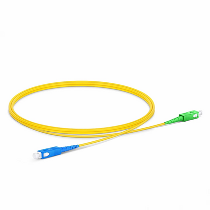 FyberOptix 1m (3ft) Fiber Patch Cable, 1 Fiber, SC UPC Simplex to SC APC Simplex, Single Mode (OS2), Riser (OFNR), 2.0mm, Tight-Buffered, Yellow
